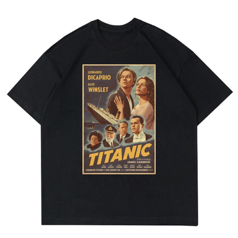 KAOS BAJU MOVIE TITANIC - JAMES CAMERON | T-SHIRT MOVIES TITANIC OVERSIZE | BAJU FILM TITANIC VINTAG