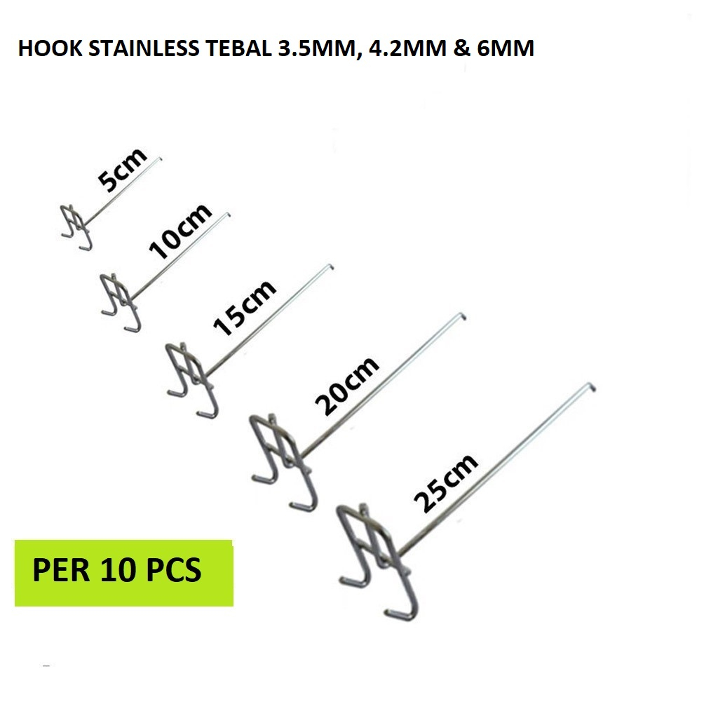 Huk Stainless Uk 5, 10, 15, 20, 25c,30 Cm Harga/10pc