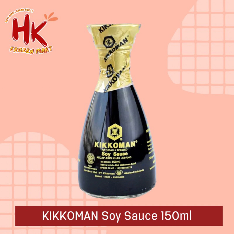 

Kikkoman Kecap Asin Khas Jepang 150ml | soy sauce sushi kemasan dispenser | HK FROZEN MART