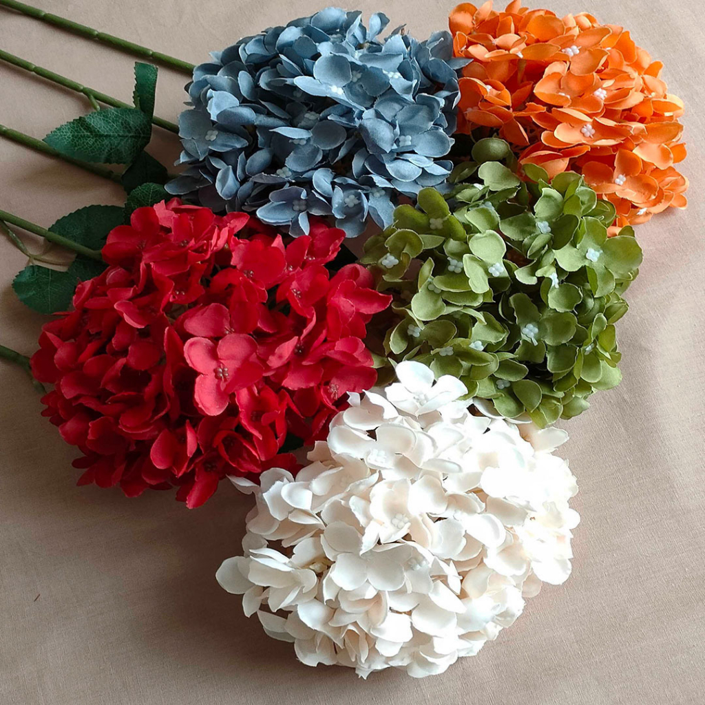 Artificial Large Hydrangeas Premium Bunga Dekorasi Wedding Bunga Plastik Buatan Palsu Hiasan Dekorasi Pernikahan Pelaminan Bunga Palsu Artifisial