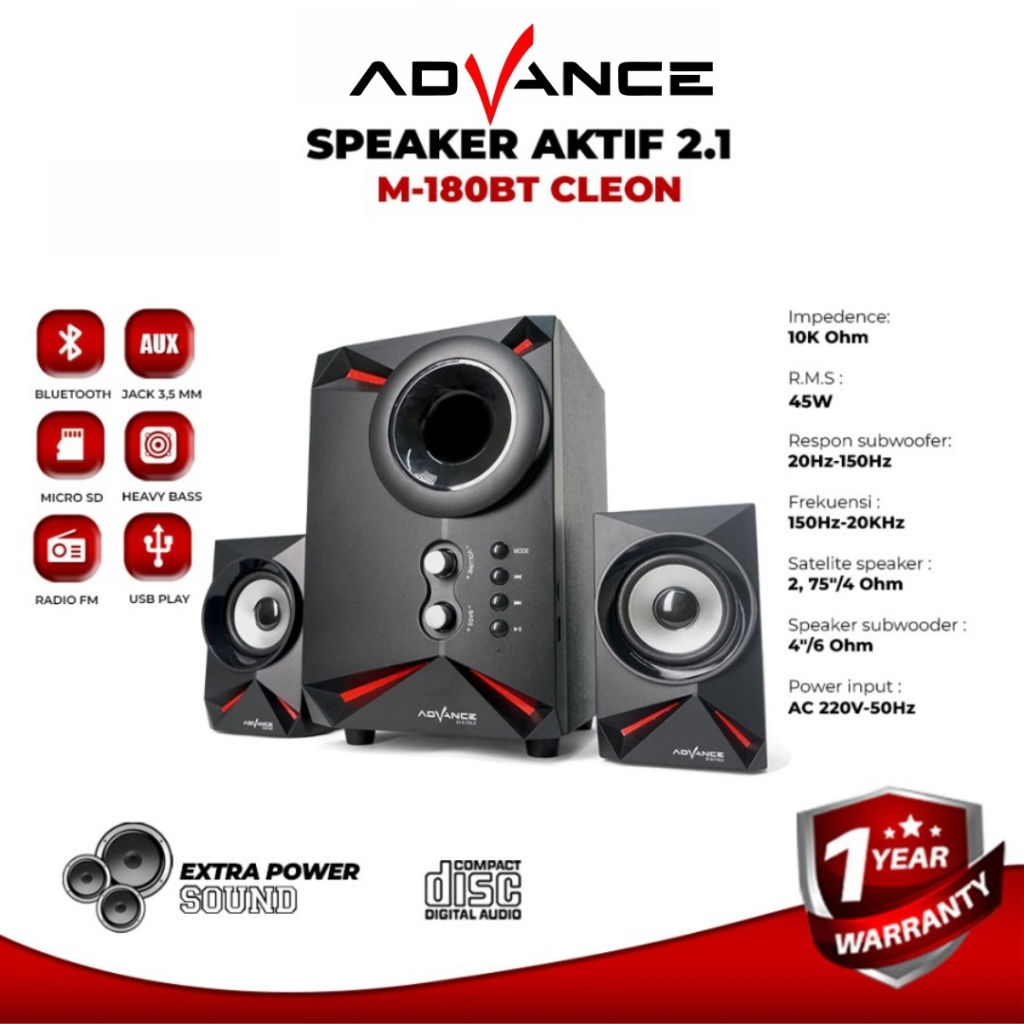 Speaker Advance Bluetooth M180BT CLEON