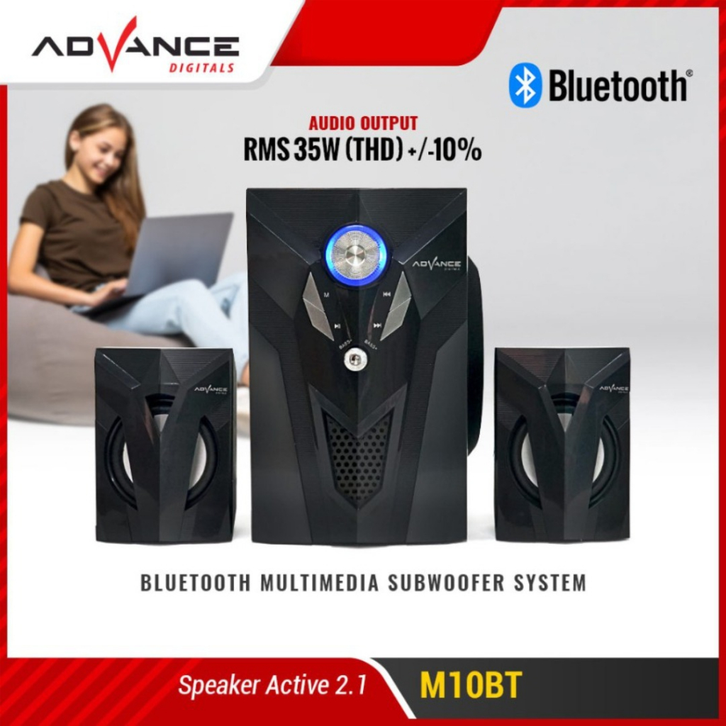 Speaker Advance M10BT Stereo Bluetooth Xtra Bass Subwoofer