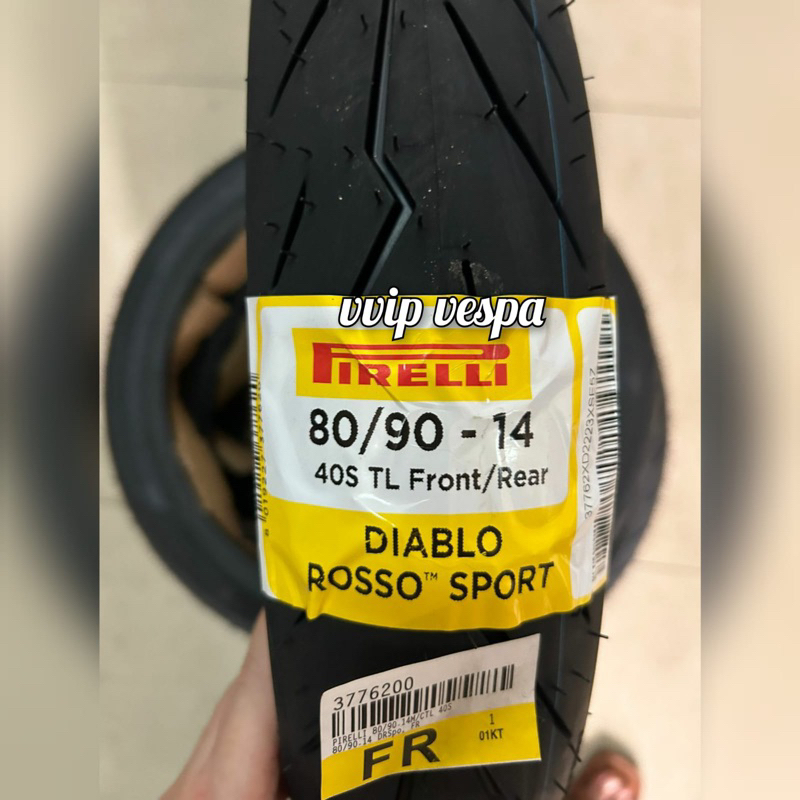 Ban Pirelli 80/90 Ring 14 Diablo Rosso Sport TL Ban Depan Beat Genio Scoopy Spacy Vario125