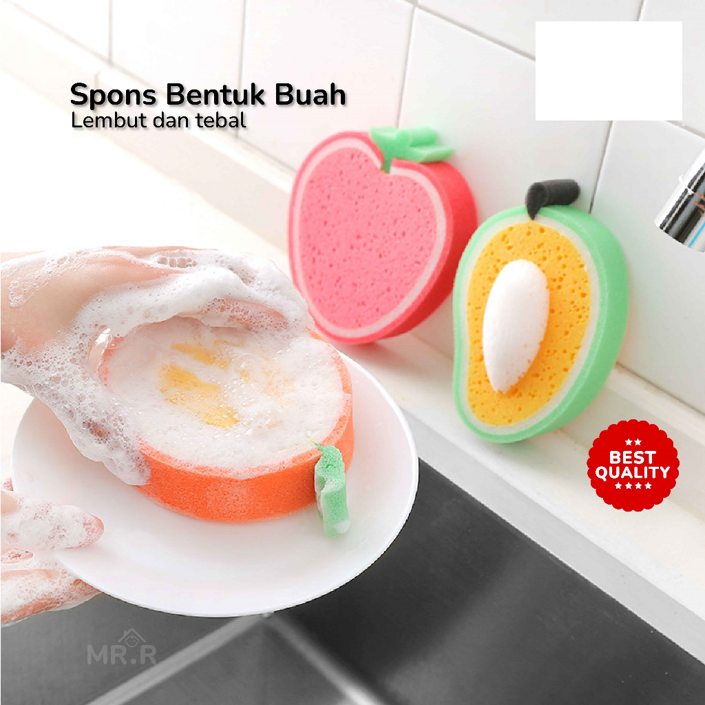 [DEASTORE] SPONS BUSA CUCI PIRING SPON MANDI KARAKTER BUAH TEBAL AWET DAN SERBAGUNA- FRUIT BATH SPONGE - BUSA PEMBERSIH AJAIB MULTIFUNGSI