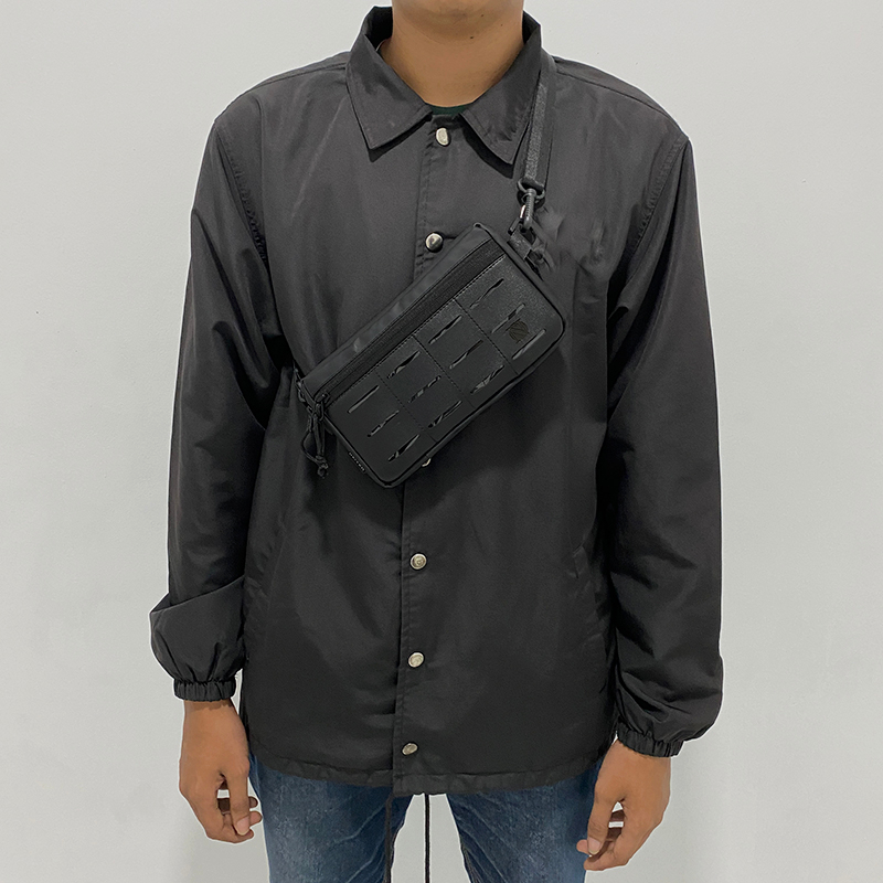 ZARO Clutch Hand Bag Black Multifungsi Bahan Bimo Nilon Waterproof