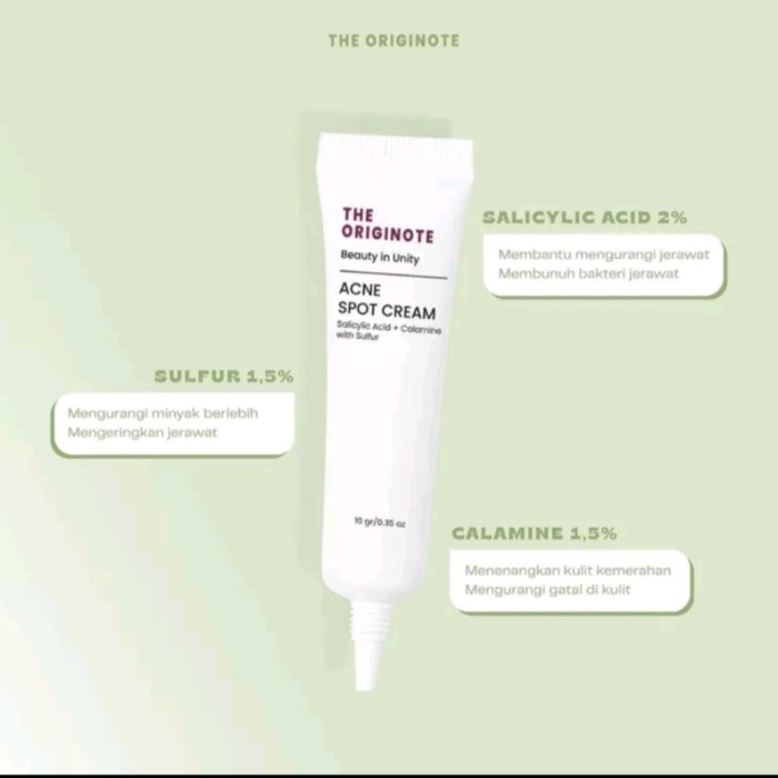 THE ORIGINOTE ACNE SPOT CREAM-ACNE SPOT TREATMEN GEL PERAWATAN JERAWAT