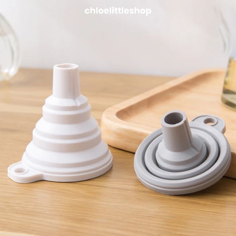 CLS | Corong Air Minyak Silikon Portable Lipat/ Silicone Funnel Food Grade