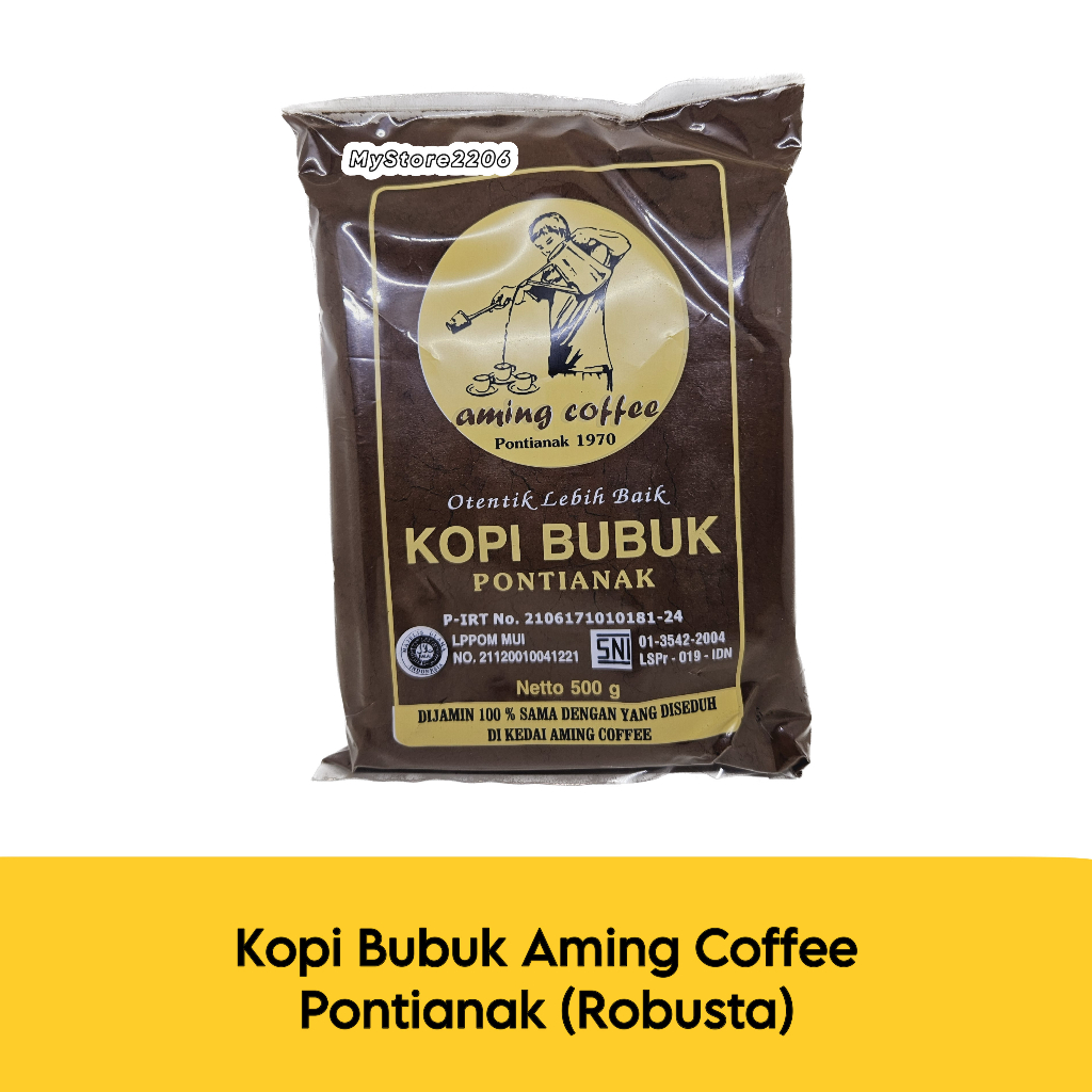 Kopi Robusta Bubuk Aming / Aming Coffee Pontianak 500gr (500 gram)