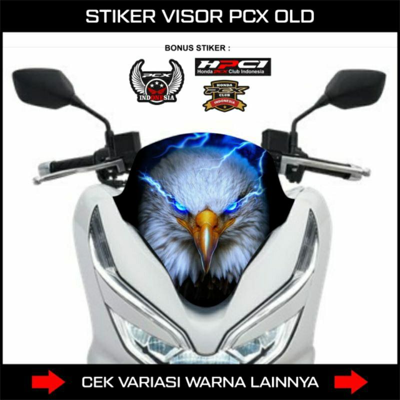 Stiker Visor Honda Pcx 150 / Variasi Visor PCX 150 old / Stiker Wienshield Honda Pcx 150