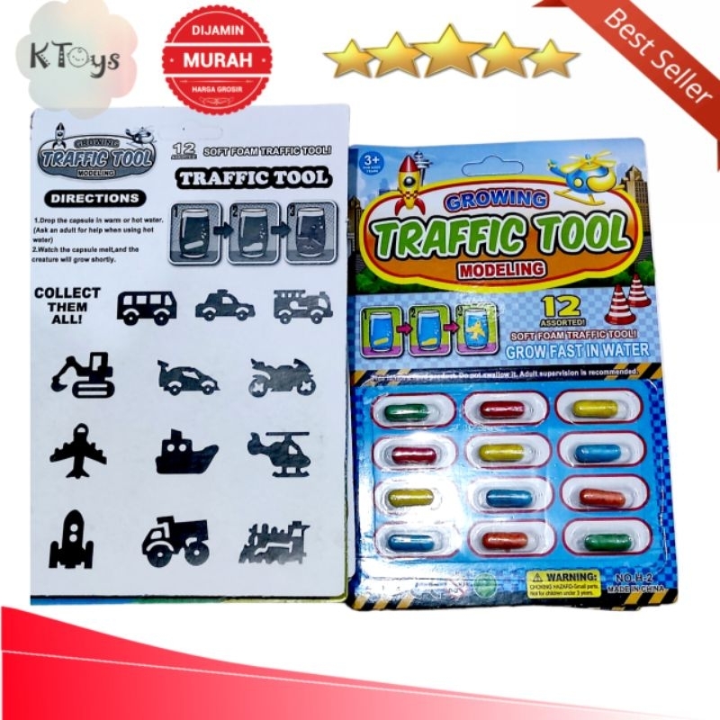 mainan anak kapsul rendam amazing capsule dinosaurus, zoo, sea animal, transport dan unicorn