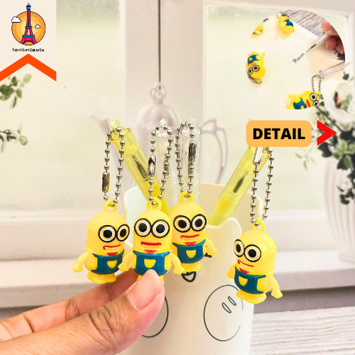 

Pulpen Gel Gantungan Minion Kuning Despicable Me Tinta Hitam 0,38mm Tersedia Refill Pen Gel Stationery For School Alat Tulis Kantor Sekolah Ready Grosir Kado Ulang Tahun READY COD