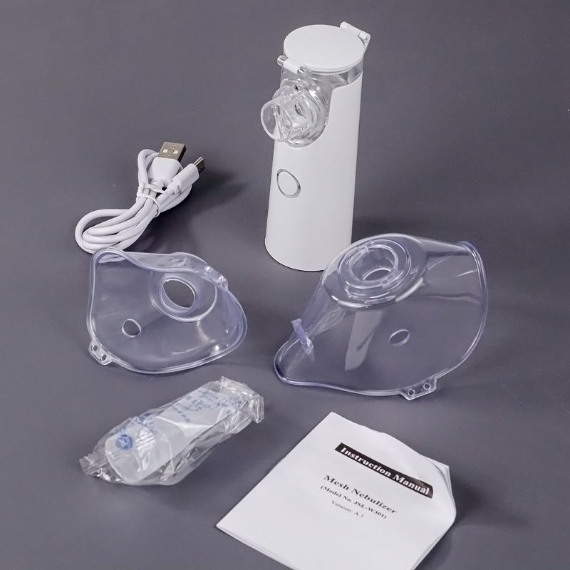 NEBULIZER MESH MINI INHALER ALAT TERAPI PERNAFASAN UAP THERAPY BRONKITIS ASMA MESH KECIL PUTIH