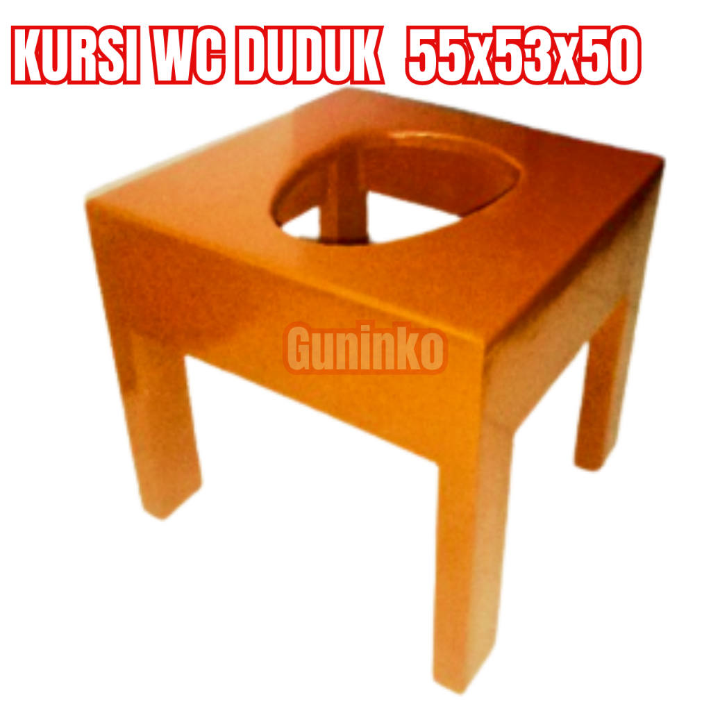 Kursi WC Duduk ukuran besar 55*53*T 50 cm Bangku Toilet Alas Dudukan Kloset Jongkok guninko