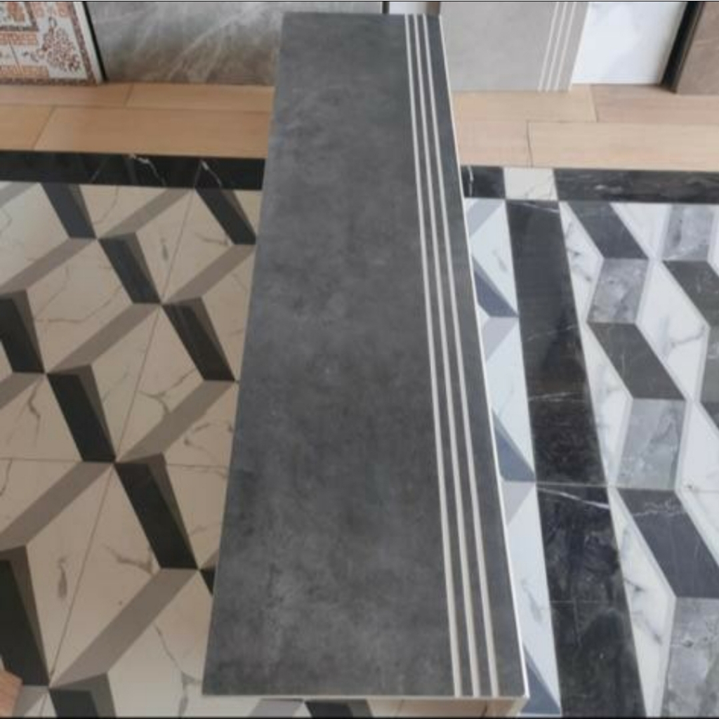 Stepnosing Granit Tangga motif ABU ABU MATT PORTLAND DARK GREY 30X80, 20X80