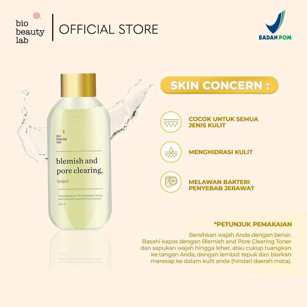 Bio Beauty Lab Blemish and Pore Clearing Toner Wajah Muka 150ml