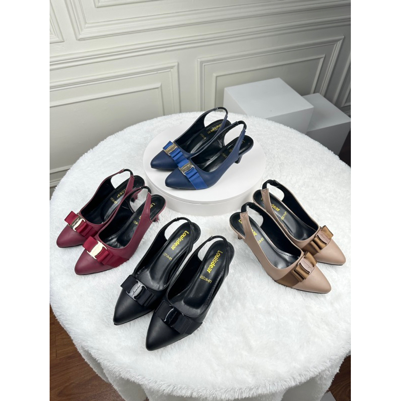 heel 3cm talibelakang wanita terbaru kekinian bahan Dove LOUISDEAR P90