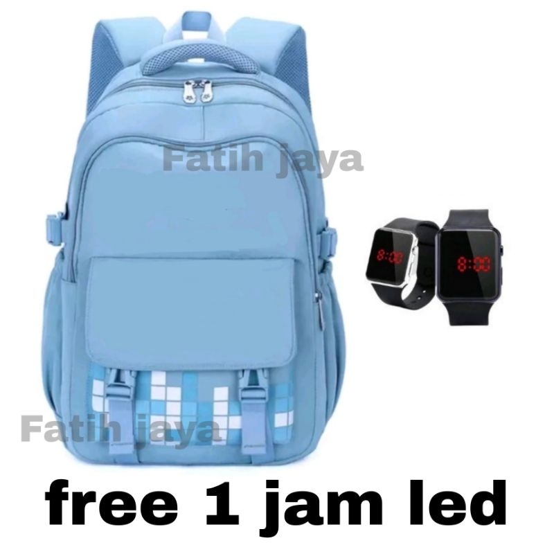 tas anak perempuan - tas sekolah anak - tas anak cewek - ransel sekolah anak - tas anak lucu (FREE JAM LED)