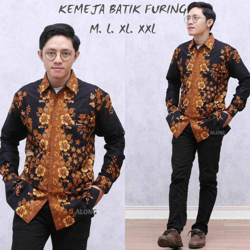 Kemeja batik Pria Lengan Panjang unggul jaya Furing katun primis