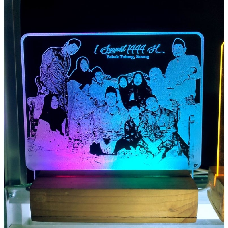 Lampu Akrilik Custom Foto / Lampu Hias 3D / Lampu Tidur / Lampu Custom