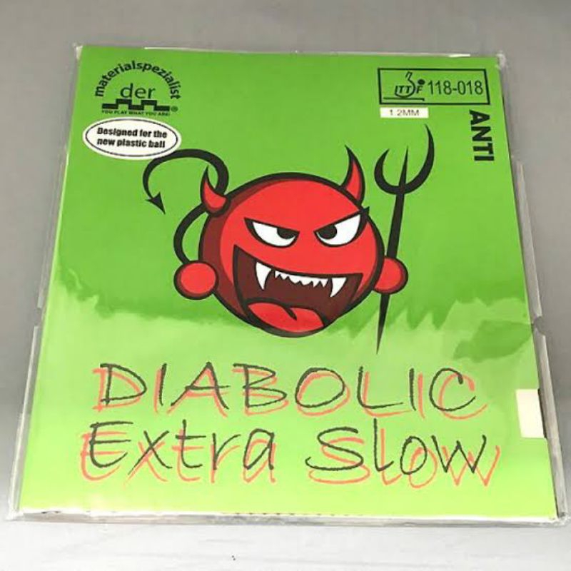 KARET TENIS MEJA ANTI SPIN DER MATERIALSPEZIALIST DIABOLIC EXTRA SLOW ORIGINAL