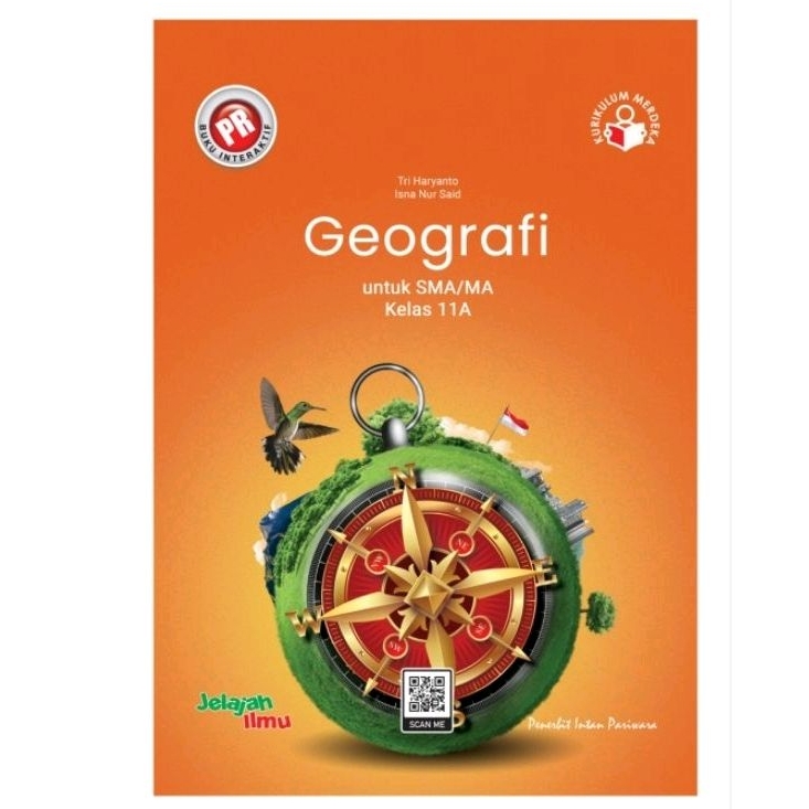 Buku lks pr interaktif Geografi kelas XI, 11 semester 1 tahun 2023 kurikulum merdeka Intan Pariwara