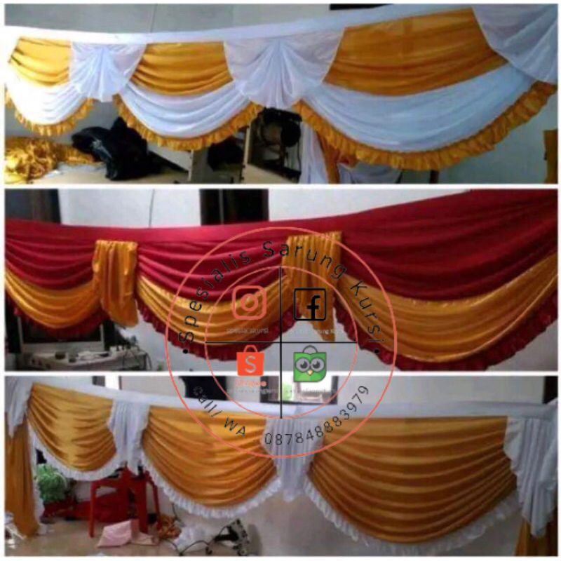 Rumbai Dekorasi Tenda Pernikahan/Lamaran/Kondangan