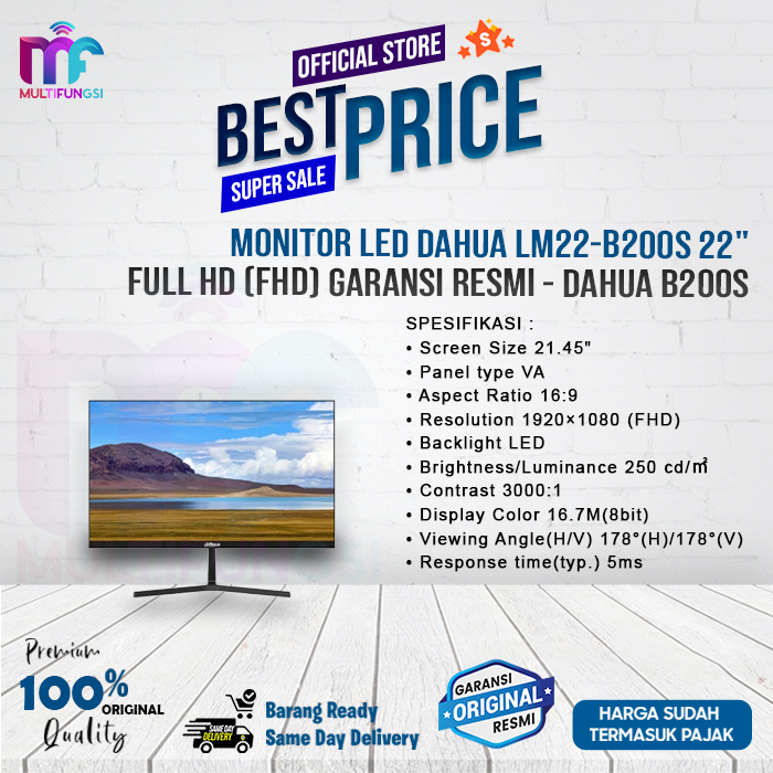 Monitor LED Dahua LM22-B200S 22&quot; FHD - Garansi Resmi