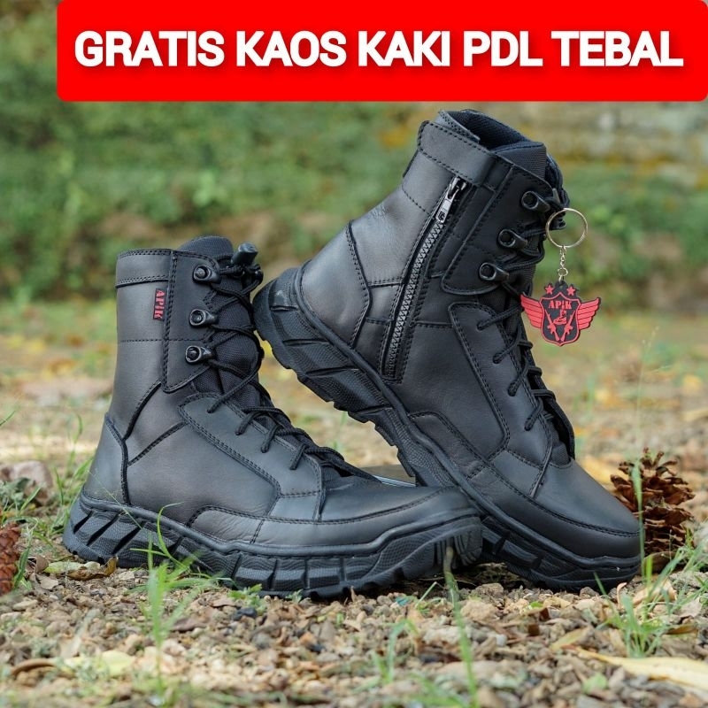 SEPATU PDL KULIT SAPI ASLI MERK APIK SEPATU PDL DINAS LAPANGAN UNTUK TNI POLRI SECURITY SATPAM SEPATU PDL POLANTAS MODEL TERBARU