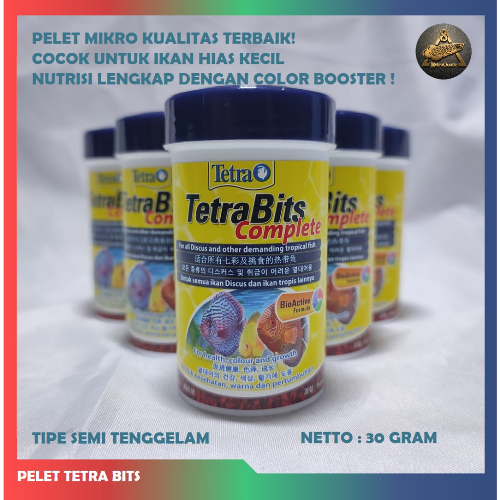 PELET TETRA BITS  PAKAN IKAN HIAS AQUASCAPE PELET TETRA BITS PELET PAKAN IKAN CUPANG IKAN GUPPY IKAN TETRA IKAN HIAS KECIL PAKAN IKAN MAS PAKAN IKAN KOKI ORANDA RANCHU PAKAN IKAN LOUHAN IKAN DISCUS