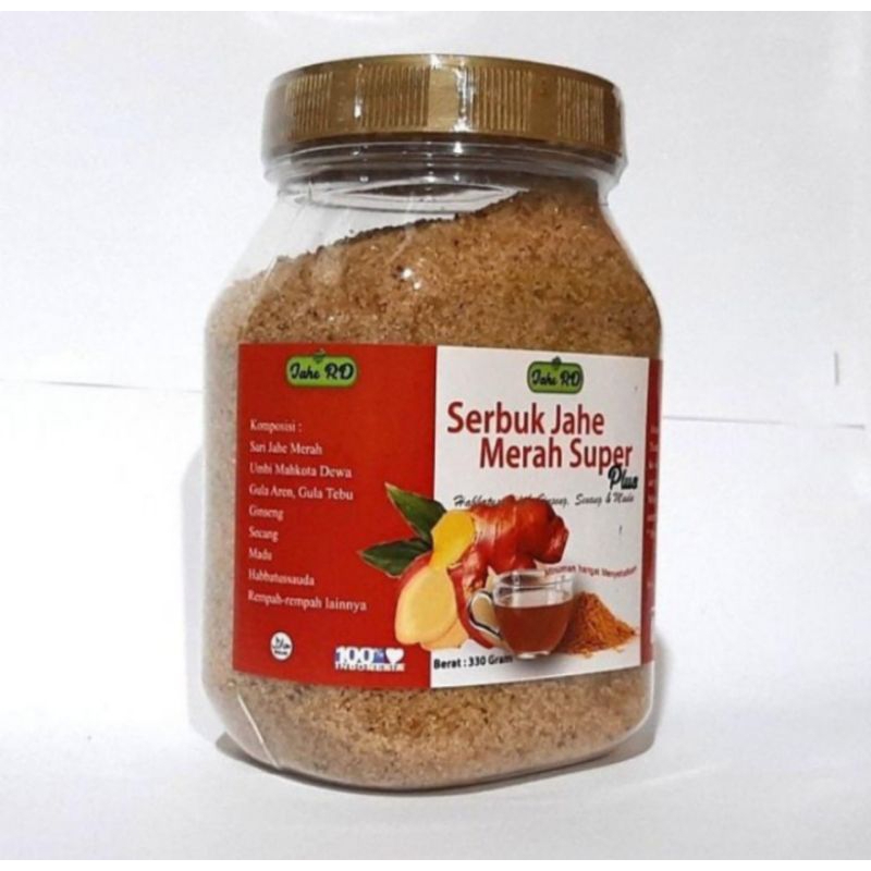 

serbuk jahe merah super plus jahe merah RD 330 gram