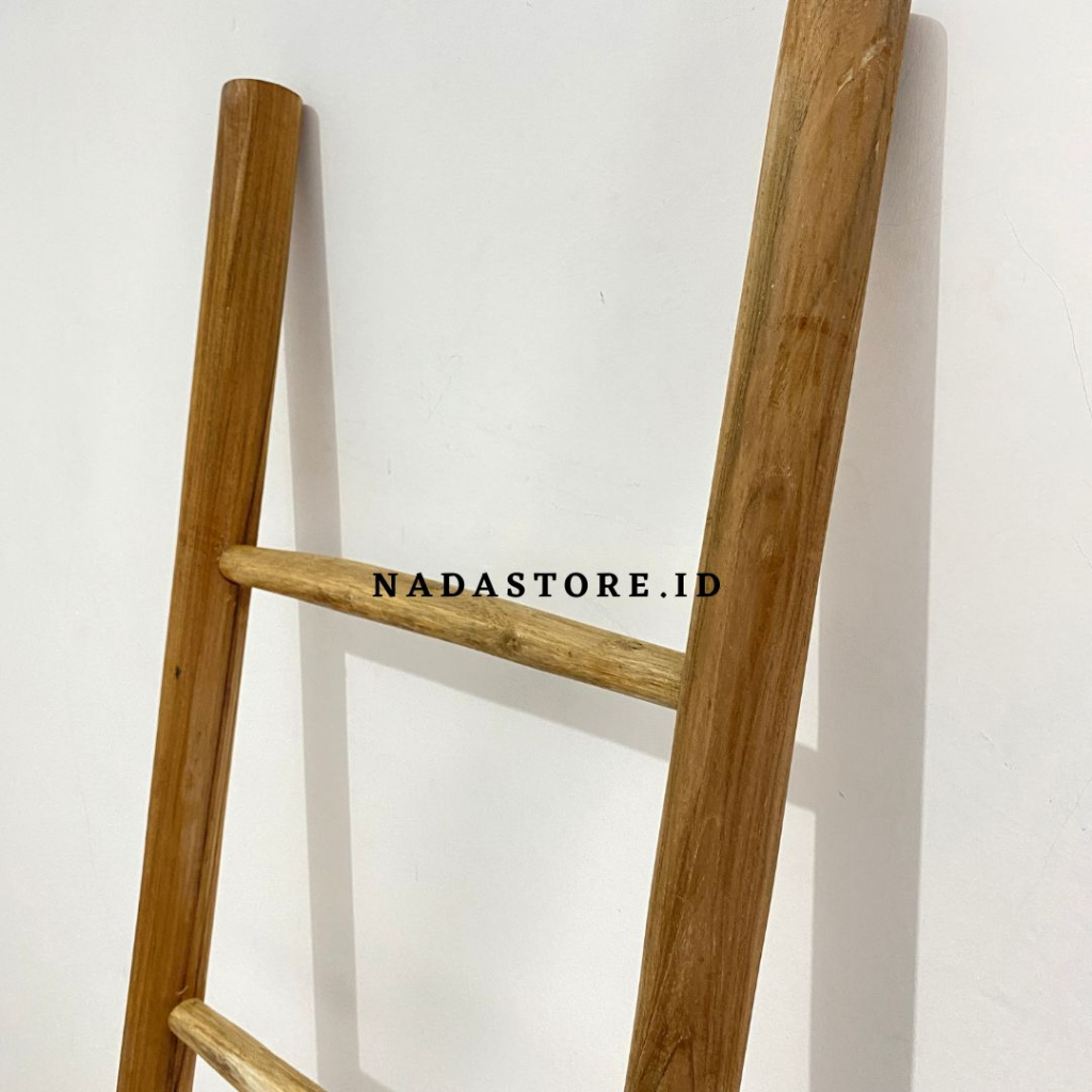 Ladder Hanger Tangga Kayu Jati / Tangga Kayu Dekorasi / Tangga Kayu Hias / Ladder Hanger