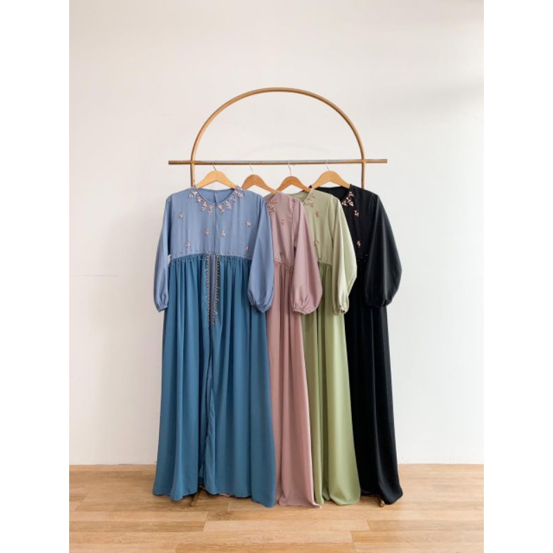 Emilly Beads Dress Ld 110/Dress Payet Jumbo/Dress Payet Kondangan/Dress Maternity/Dress Sage