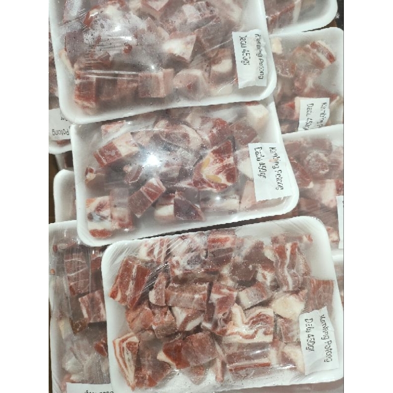 

daging k*mbing potong kecil