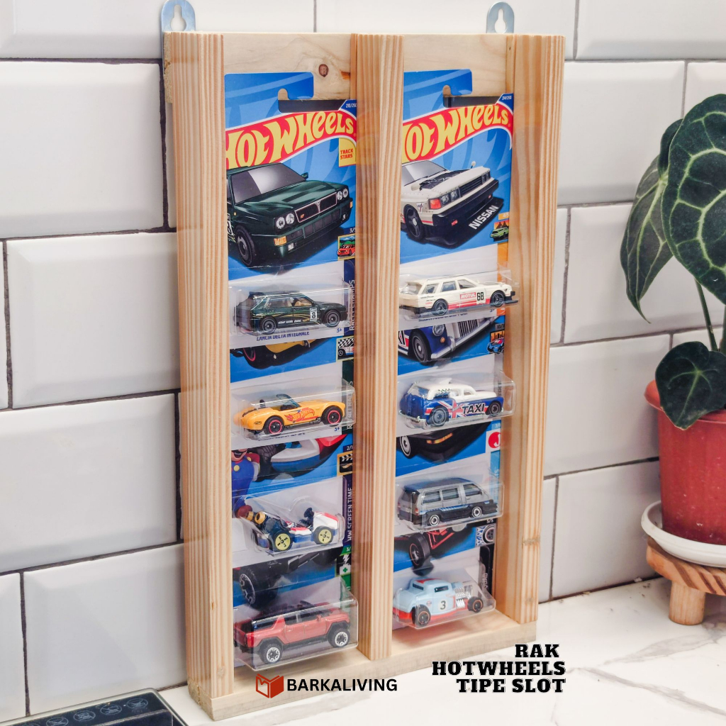 Rak Hotwheels Kayu Tipe Slot