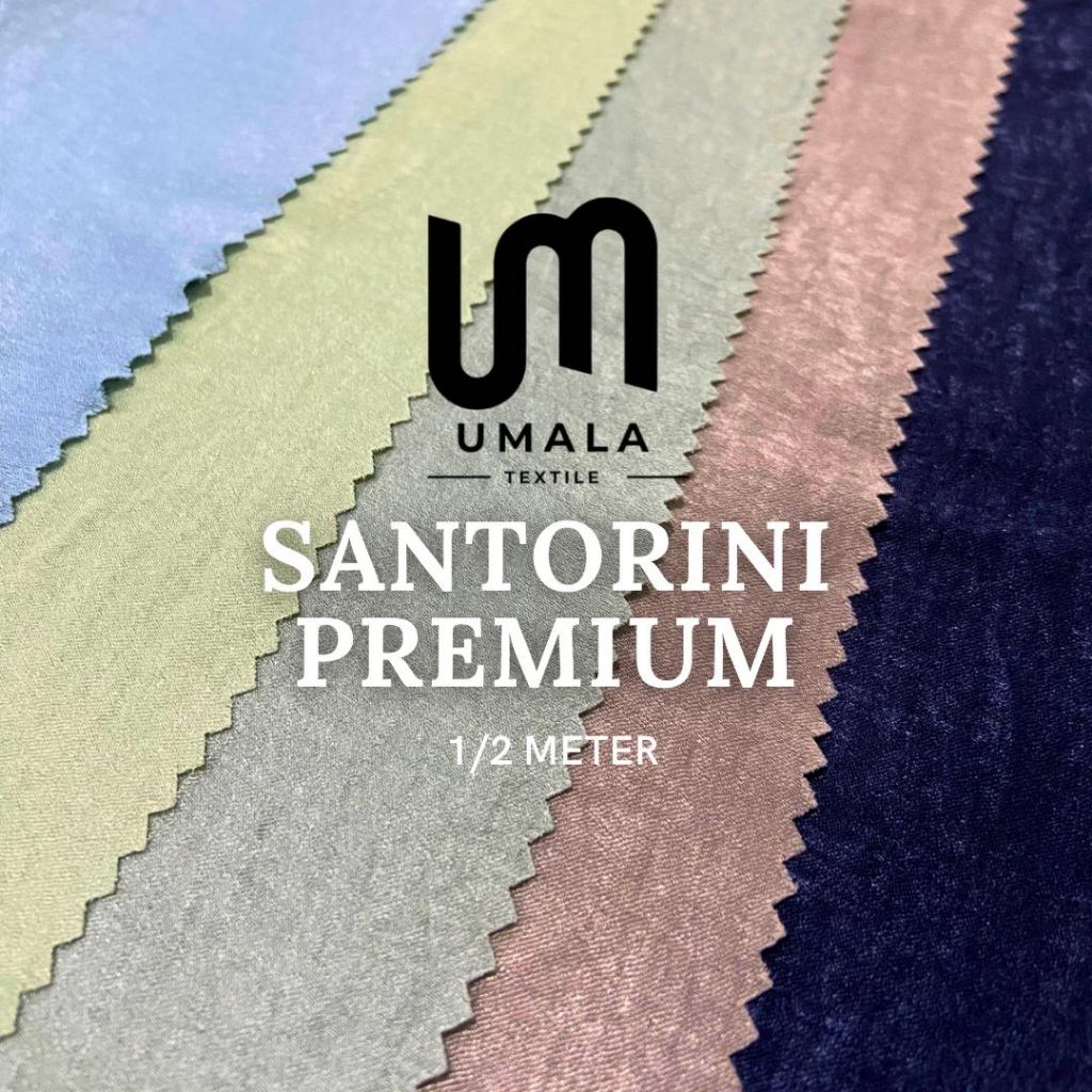 Santorini Silk 0.5 Meter Premium Quality - Kain Import Meteran