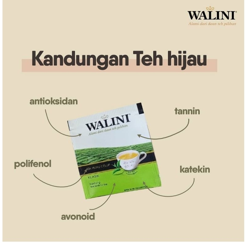 TEH HIJAU ISI 25 TERBAIK SLIMMING TEA DIET PEMBAKAR LEMAK THE BEST WALINI HALAL