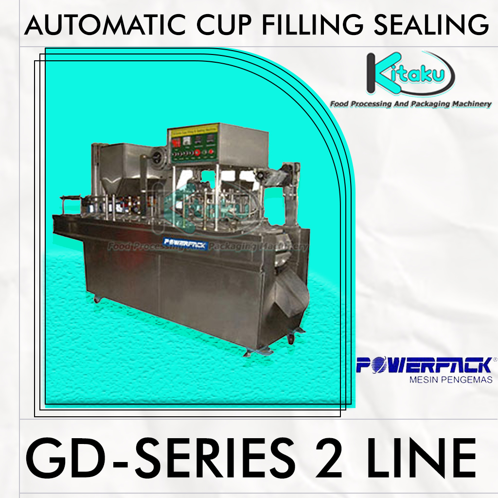 AUTOMATIC CUP FILLING SEALING GD-SERIES 2 LINE-POWERPACK