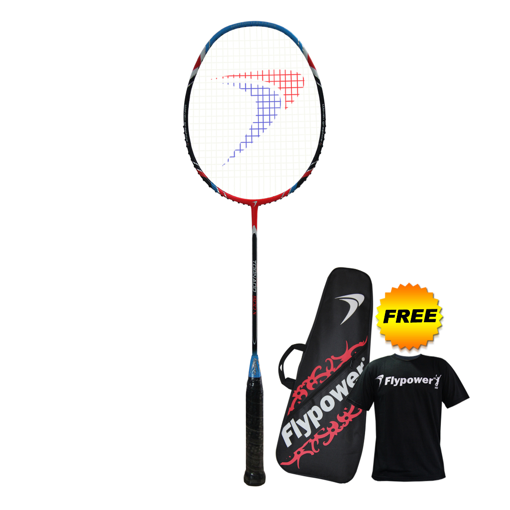 Flypower Tornado 900 N Raket Badminton - Black Red-Flypower