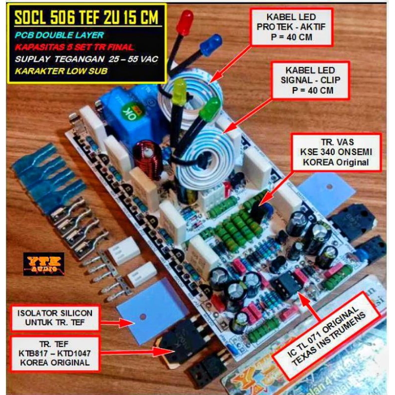 KIT Driver Power Amplifier SOCL 506 TEF 2U 15 Cm 5 Set TR Final