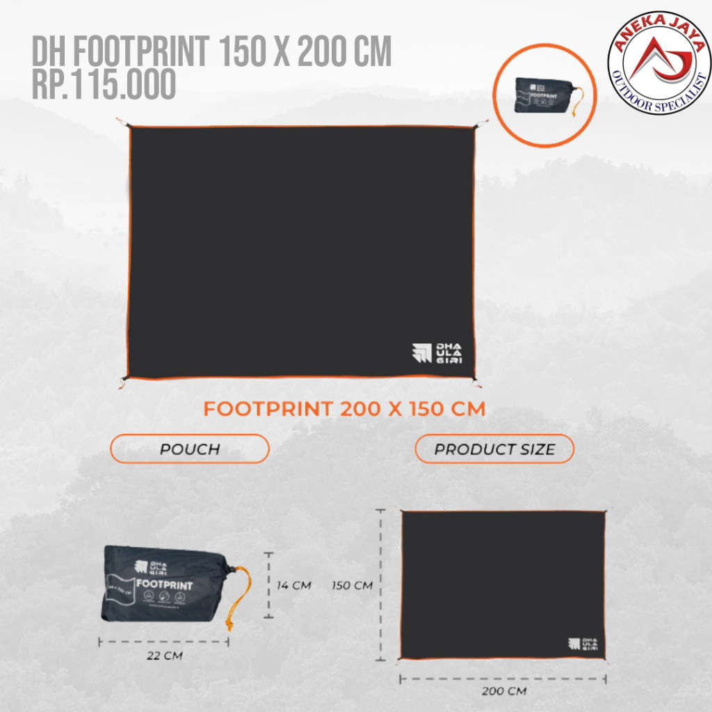 FOOTPRINT ALAS TENDA DHAULAGIRI 150 X 200 CM