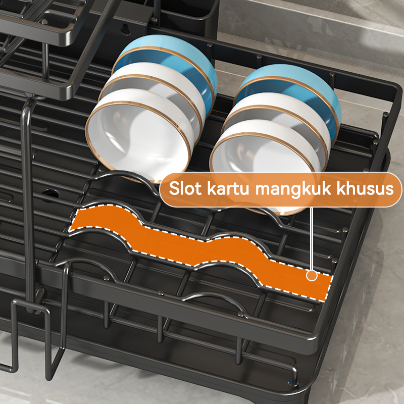 Rak Dapur Rak Piring Rak Peniris Rak Penyimpanan Dapur dengan Baki