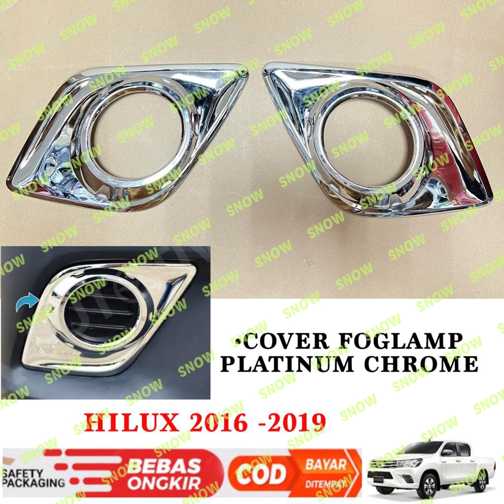 Fog Lamp All New Hilux Revo 2016 2018 2019 Platinum Sporty Chrome