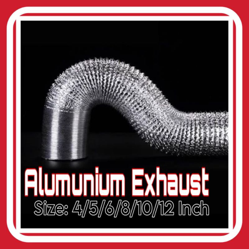 Pipa Exhaust Alumunium 12 inch Cerobong Asap Flexible PROFLEX Dapur Mesin Pengering Laundry Penyedot