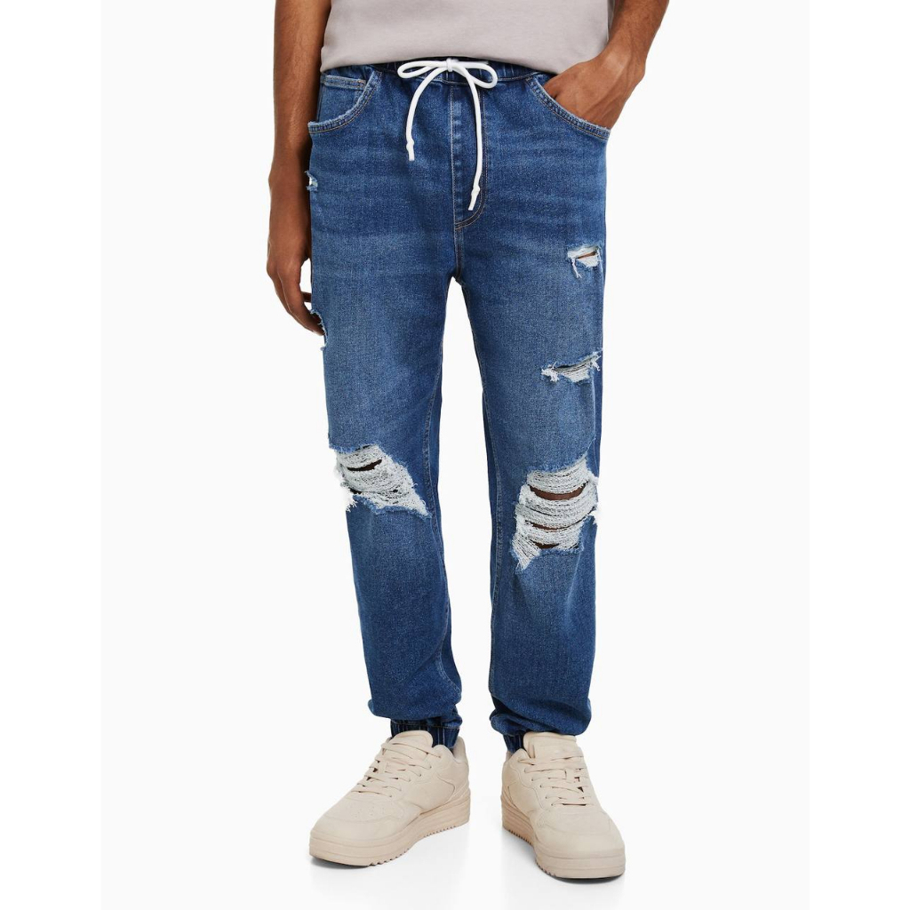 Bershka ripped Jogger jeans