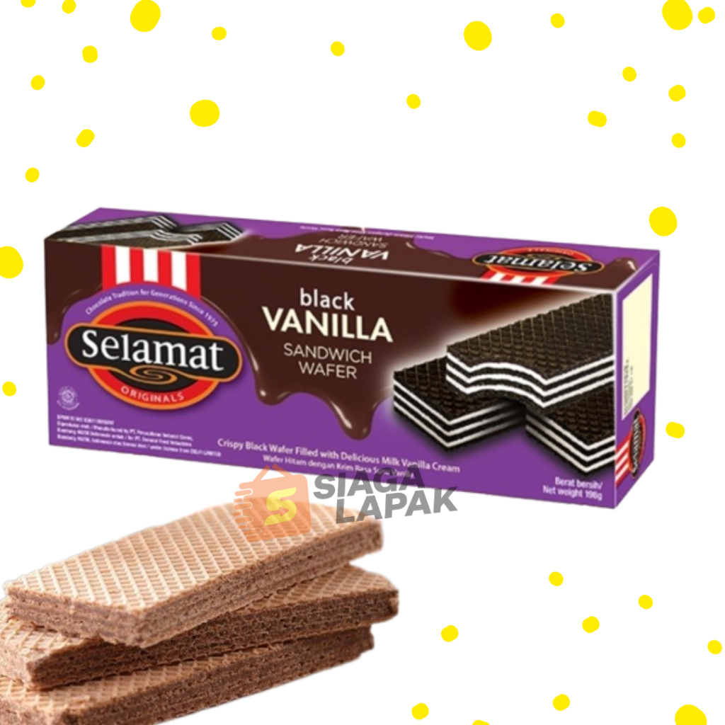 Selamat Wafer Coklat 145gr All Varian Black Vanilla Double Choco