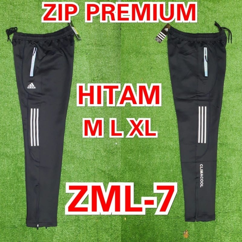 Celana Panjang Training Premium Import Zipper Adidas