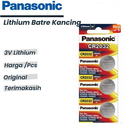 Baterai Kancing Lithium PANASONIC 2032 CR CR2032 remote remot mobil 3V