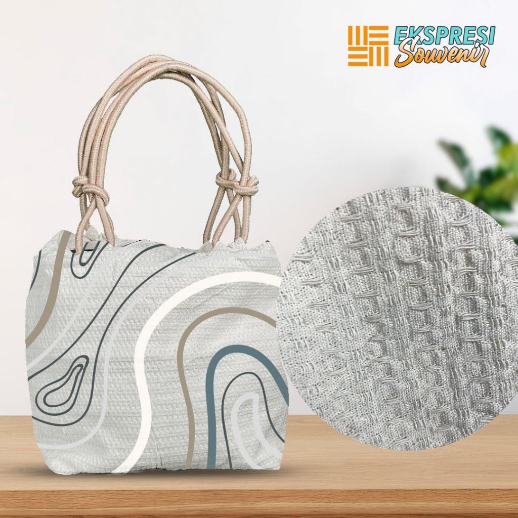Tas Wanita Totebag Canvas Infinity Tali Sumbu Custom Tas Serbaguna Travel Bag Souvenir