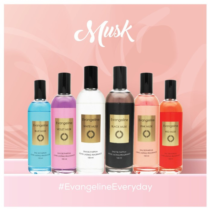 Evangeline Eau The Parfume Musk I Black I Blue I Pink I Red I Violet I White