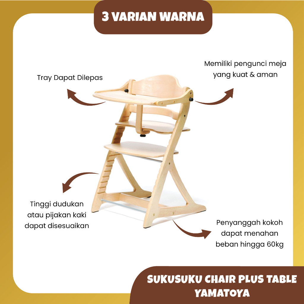 Yamatoya Sukusuku Plus Table Kursi Makan Bayi / Anak